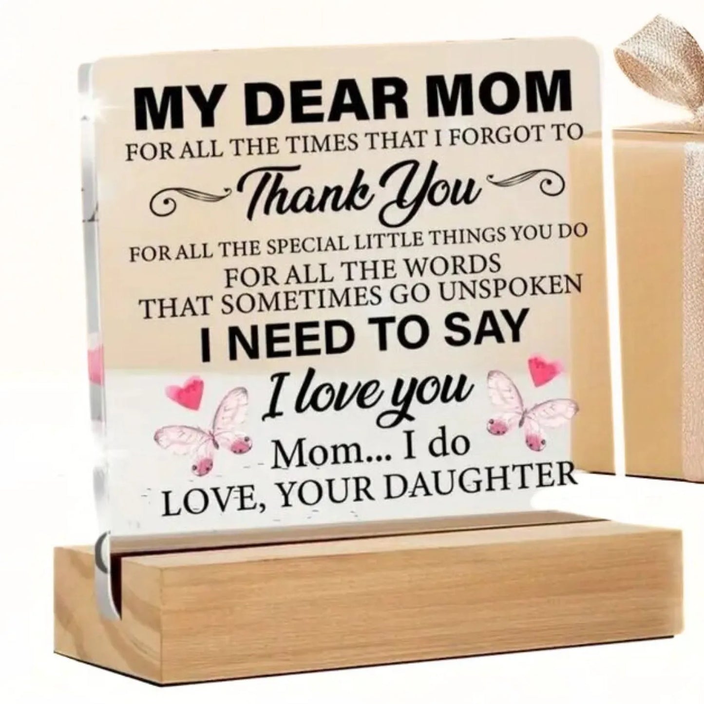 Thank You Mom Acrylic Plaque