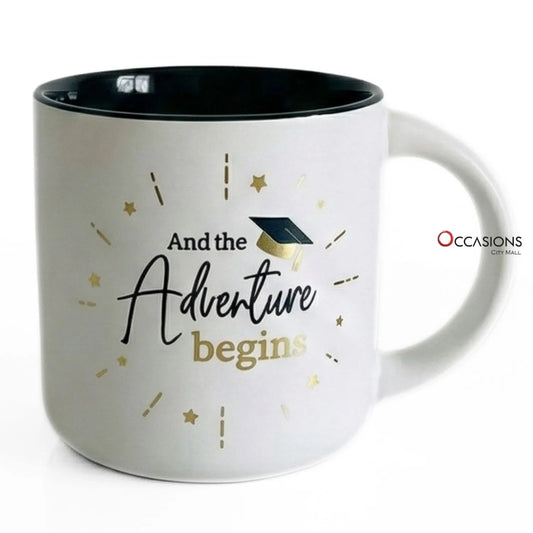 The Adventure Begins, Grad Mug - shop mugs online and send to Amman Jordan from Jordan's best gift shop with fast same day delivery