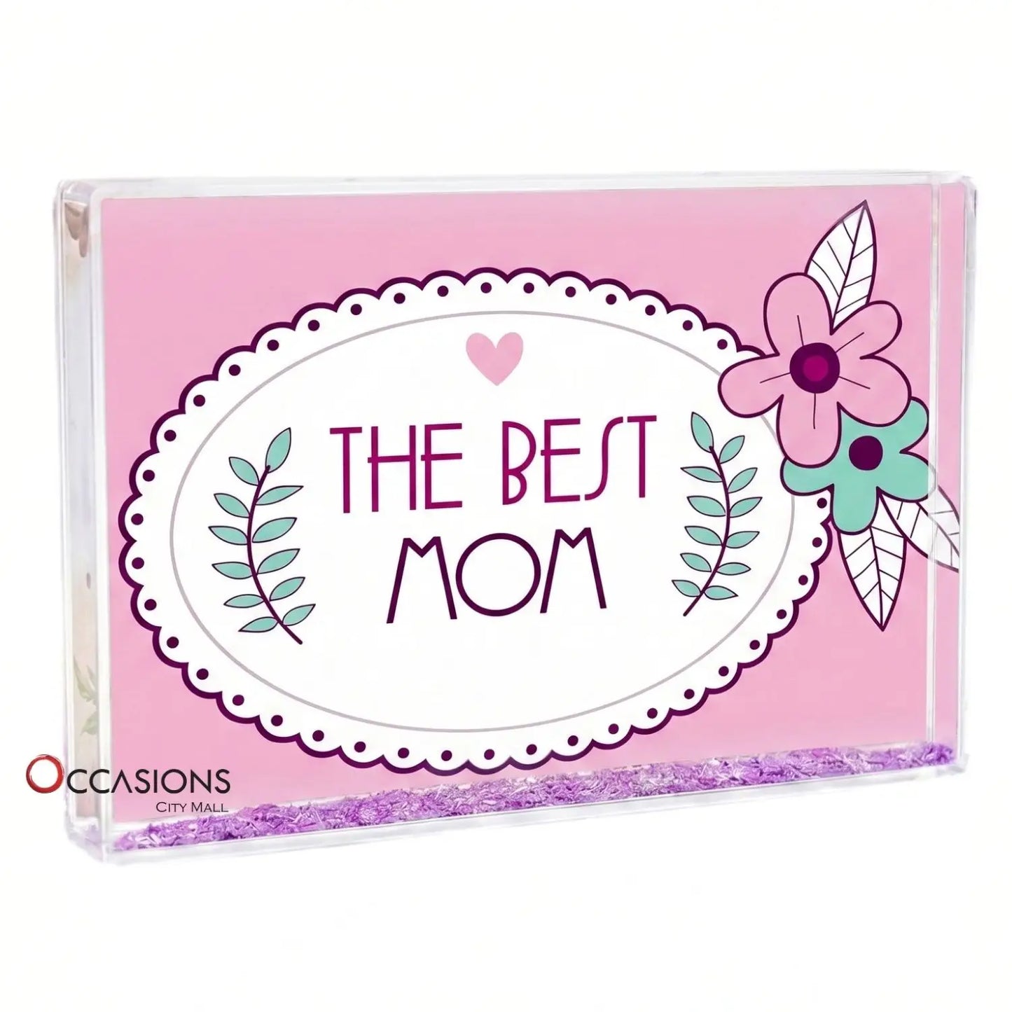 The Best Mom Flowers – Photo Frame (10.5x15.5cm)