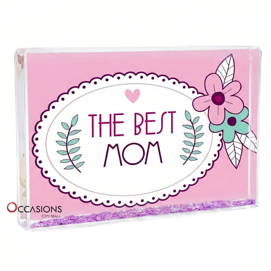 The Best Mom Flowers – Photo Frame (9.5x6cm) - buy these flowers online from the best flower shop in Jordan with fast delivery across Amman