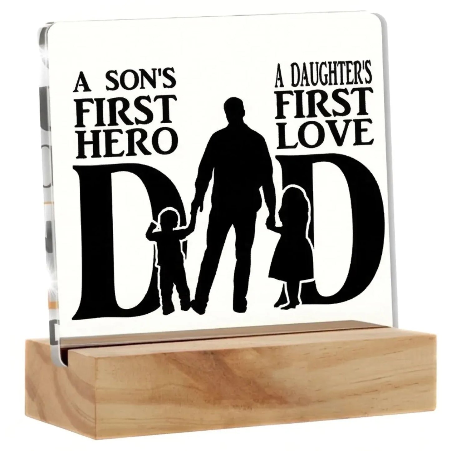 To Dad, From Son & Daughter Acrylic Plaque