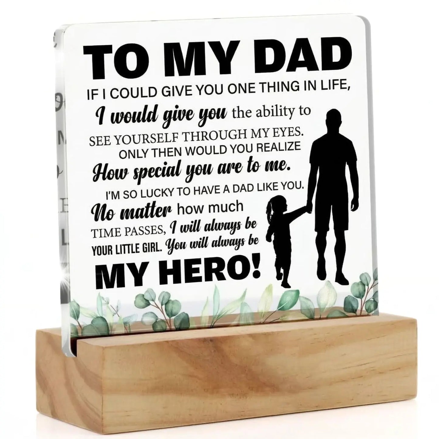 To My Dad, My Hero Acrylic Plaque