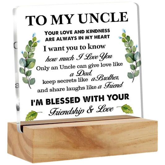 To My Uncle Acrylic Plaque