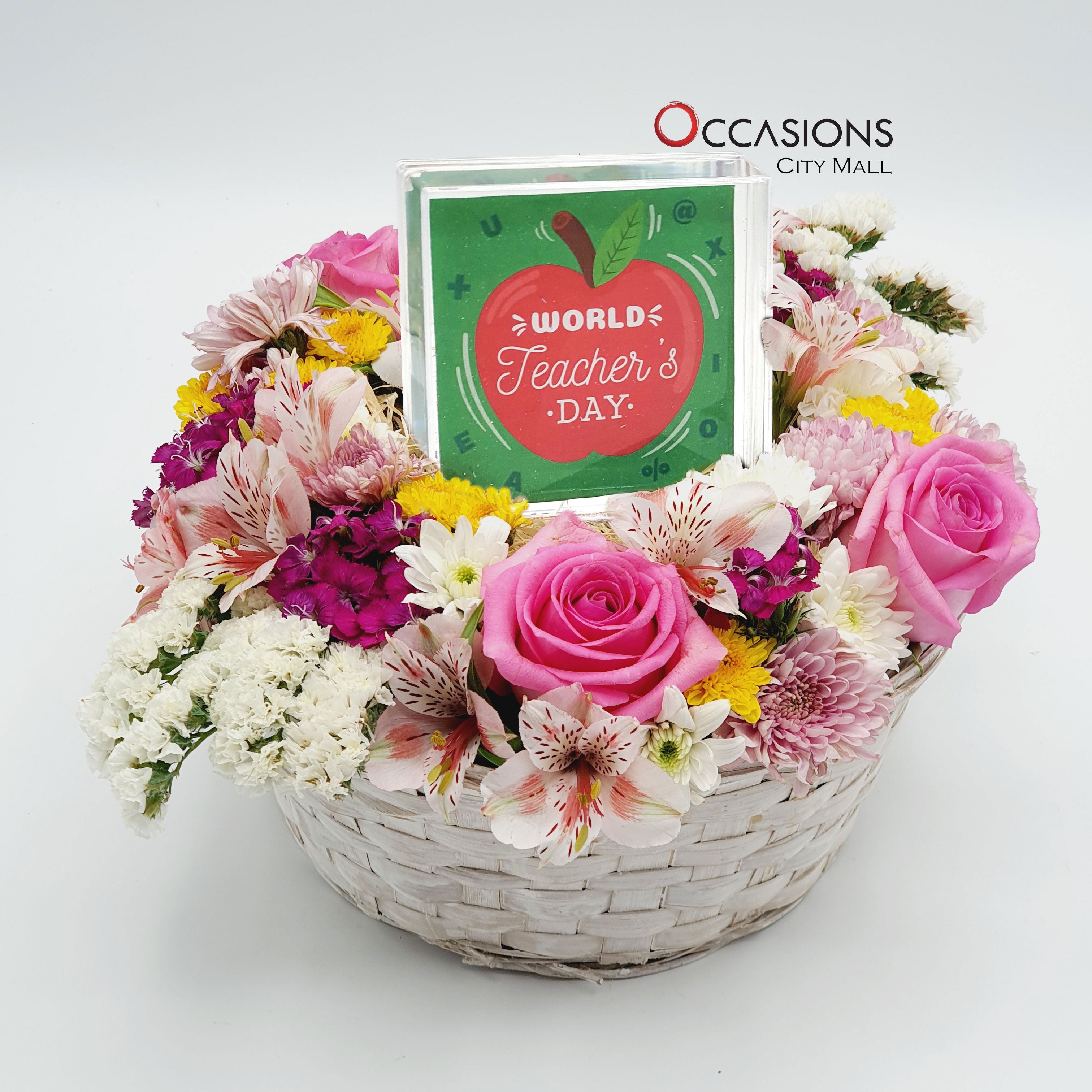 World Teachers Day Flower Basket