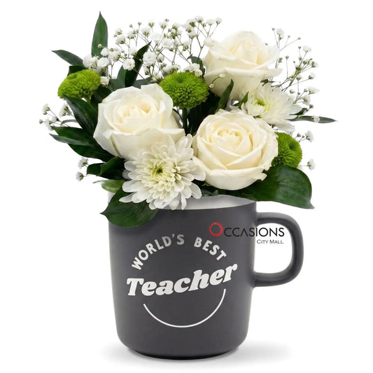 World’s Best Teacher Roses Mug