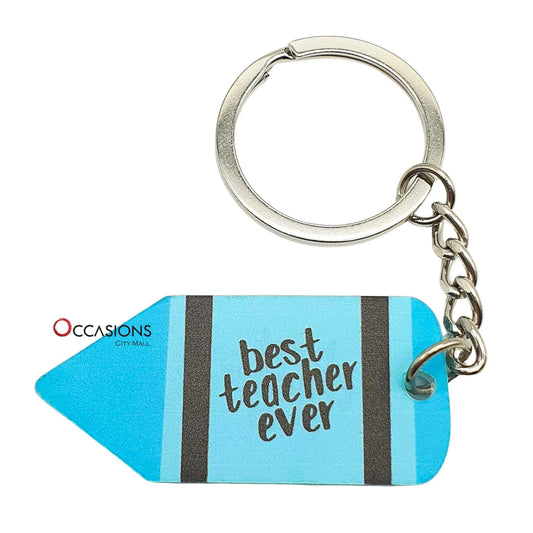 Best Teacher Ever Blue Keychain - send this special gift to Amman Jordan, ordered online from the best gift shop in Jordan