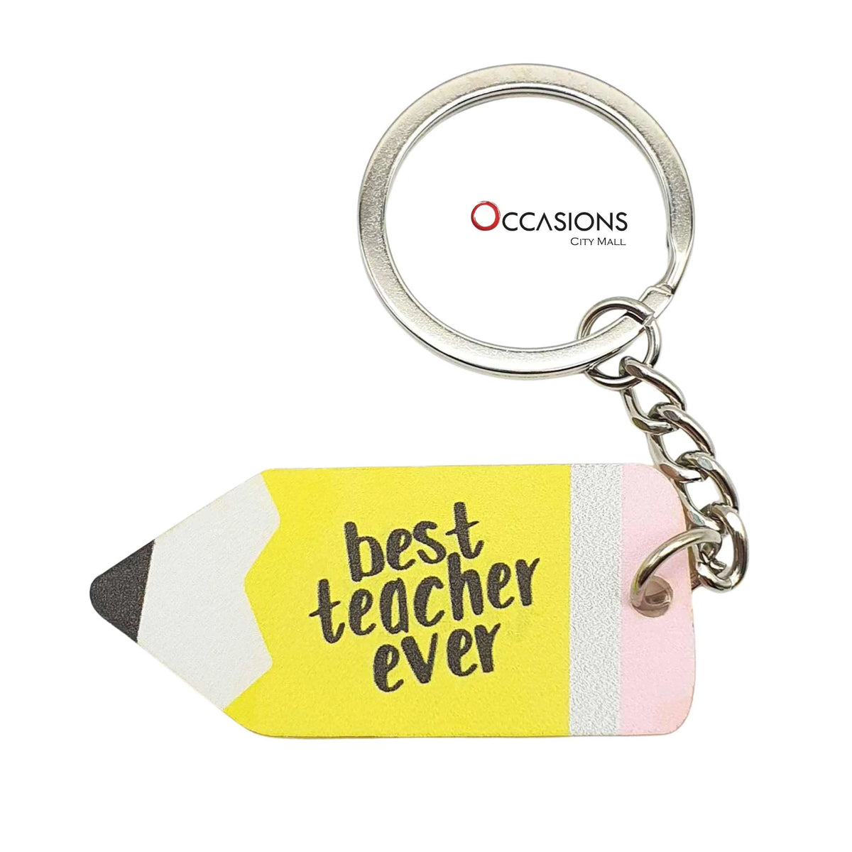 Best Teacher Ever yellow Keychain - order online and send this gift to Amman Jordan from the best gift shop in Jordan with same day delivery service