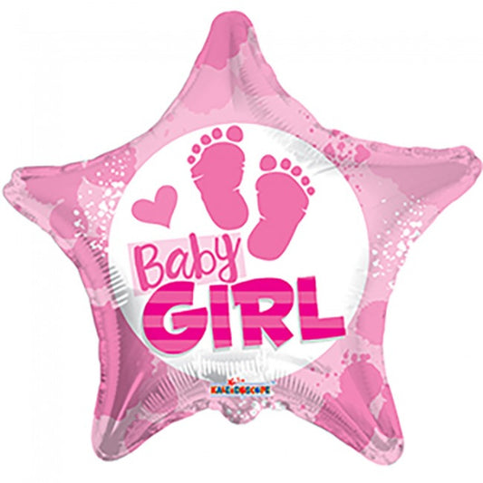 Baby Girl Footprints balloon