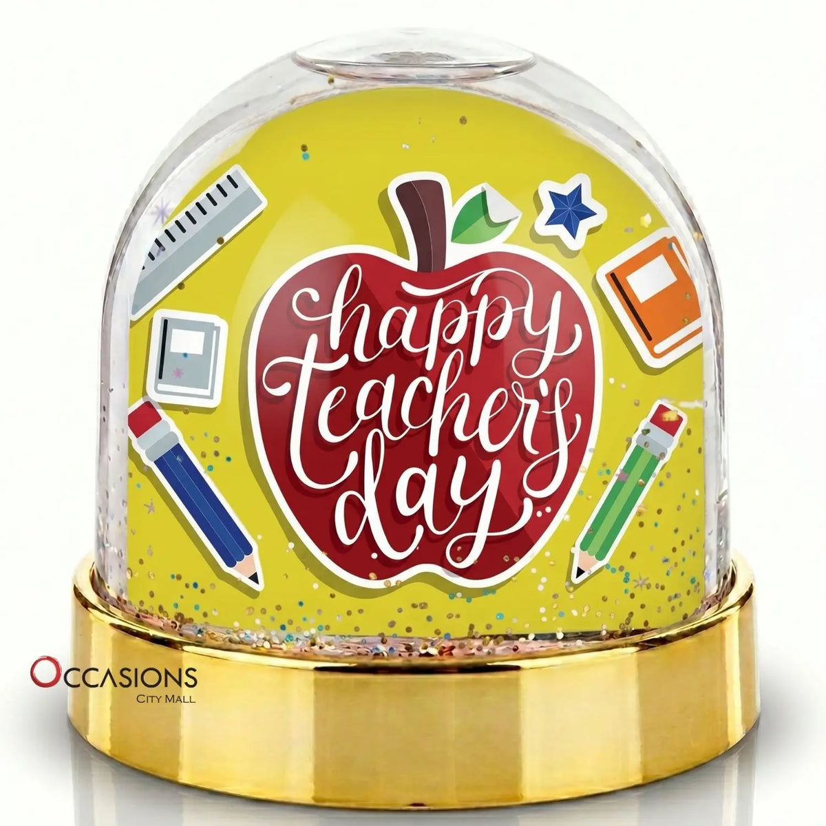 Happy Teacher’s Day Apple Snow Globe