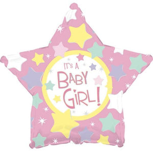 Baby Girl Stars Balloon - 46cm