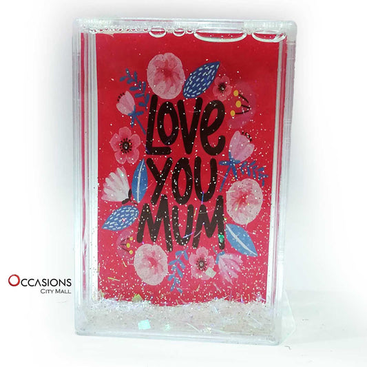 Love You Mom - Glitter Frame (9.5x6cm)