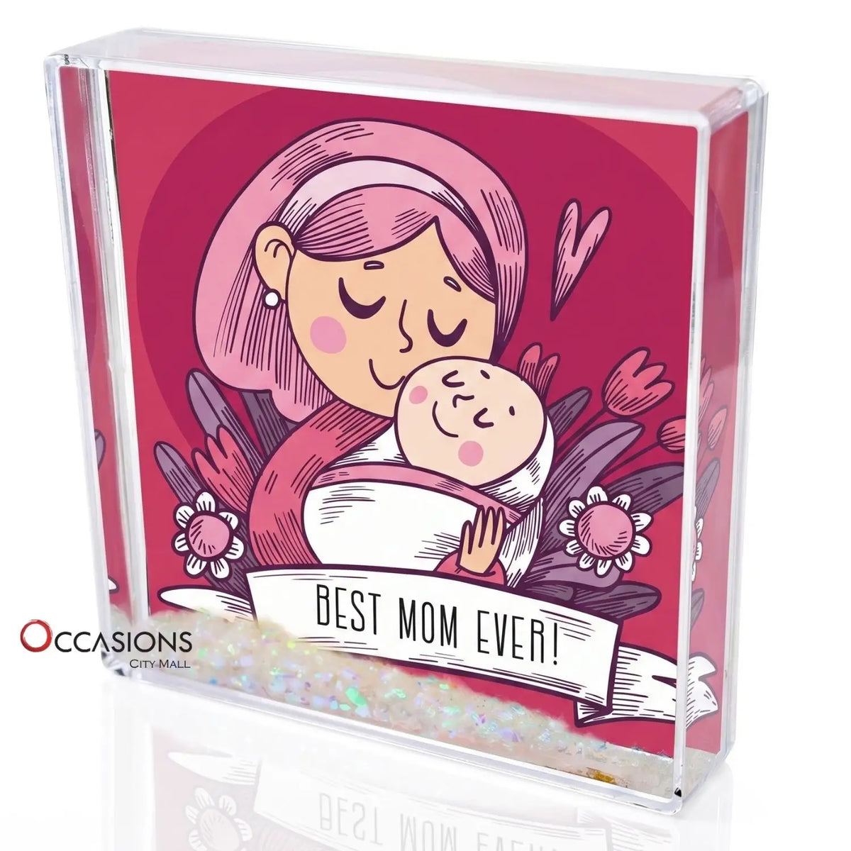 Best Mom Ever with Baby – Photo Frame (10.5×10.5cm)