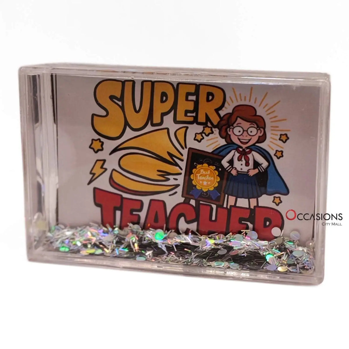 Super Teacher Cape Frame (9.5×6 cm)