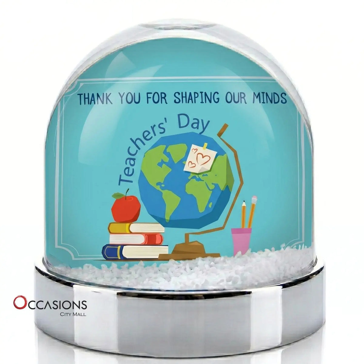 Thank You For Shaping Our Minds Snow Globe