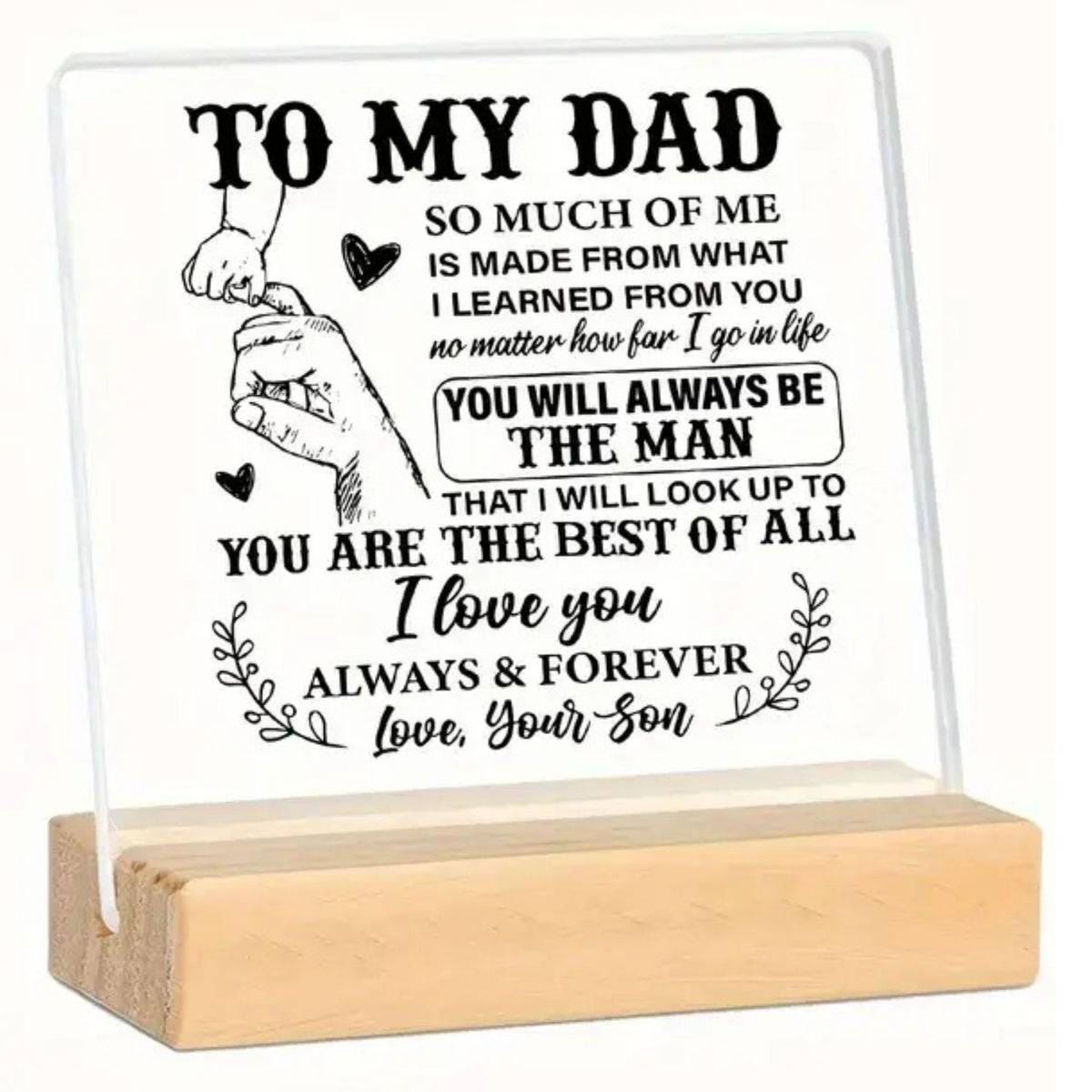 To My Dad Acrylic Plaque