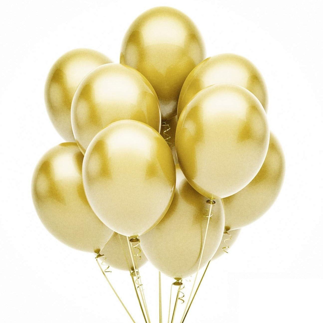 12 Gold Balloons Balloonssend_delivery_Amman_Jordan