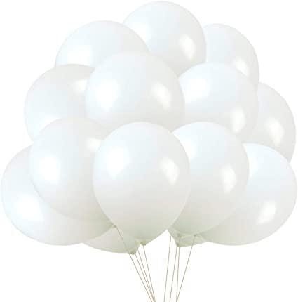12 White Balloons Balloonssend_delivery_Amman_Jordan