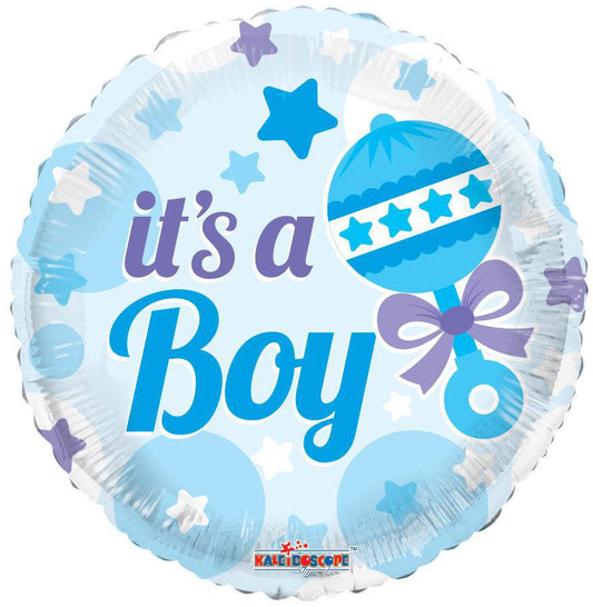 Baby Boy Rattle Balloon  - 46cm