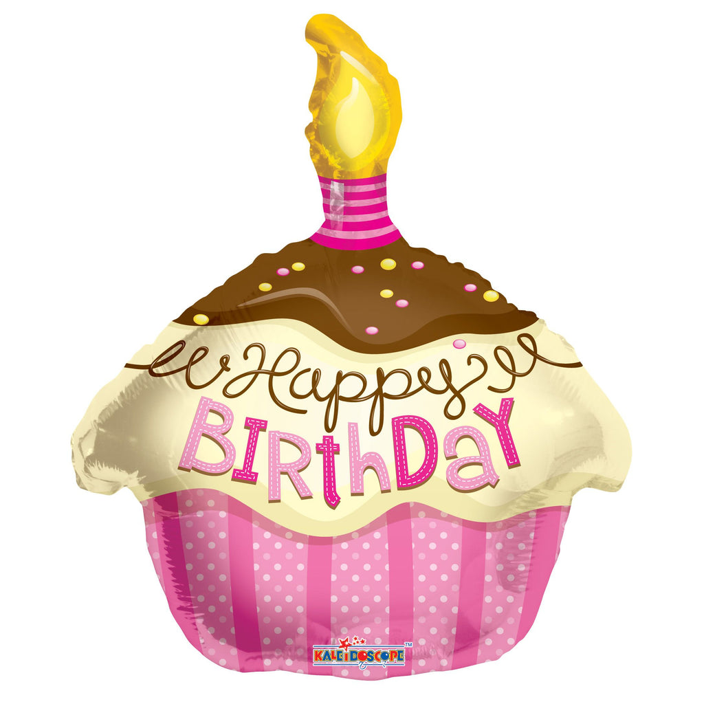 Birthday Cupcake Balloon (Pink) - gift-on-line