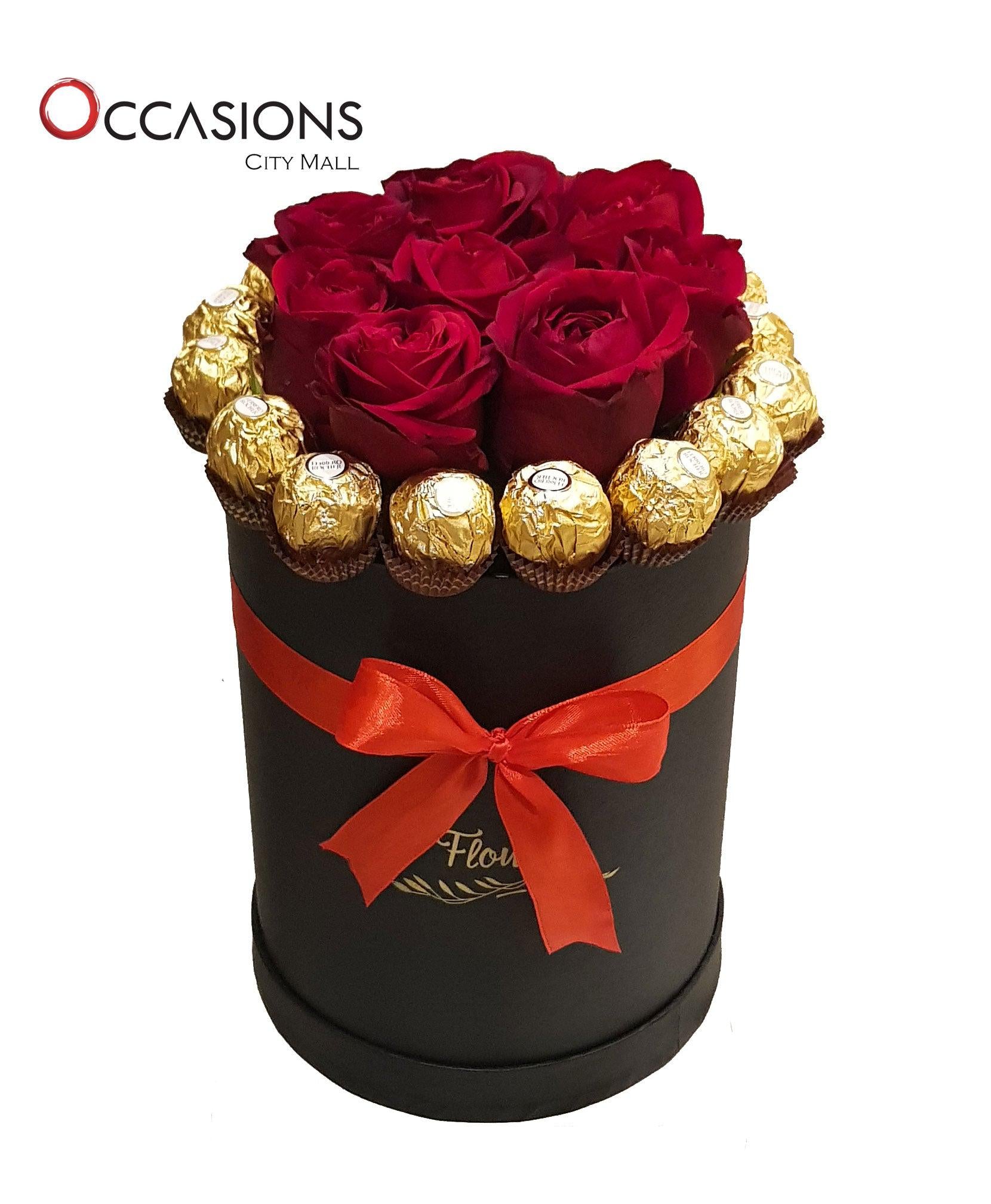 Roses Ferrero Hug Flowerssend_delivery_Amman_Jordan