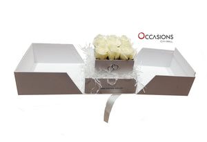 Make EveryThing With Love -White Roses Flowerssend_delivery_Amman_Jordan
