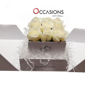Make EveryThing With Love -White Roses Flowerssend_delivery_Amman_Jordan