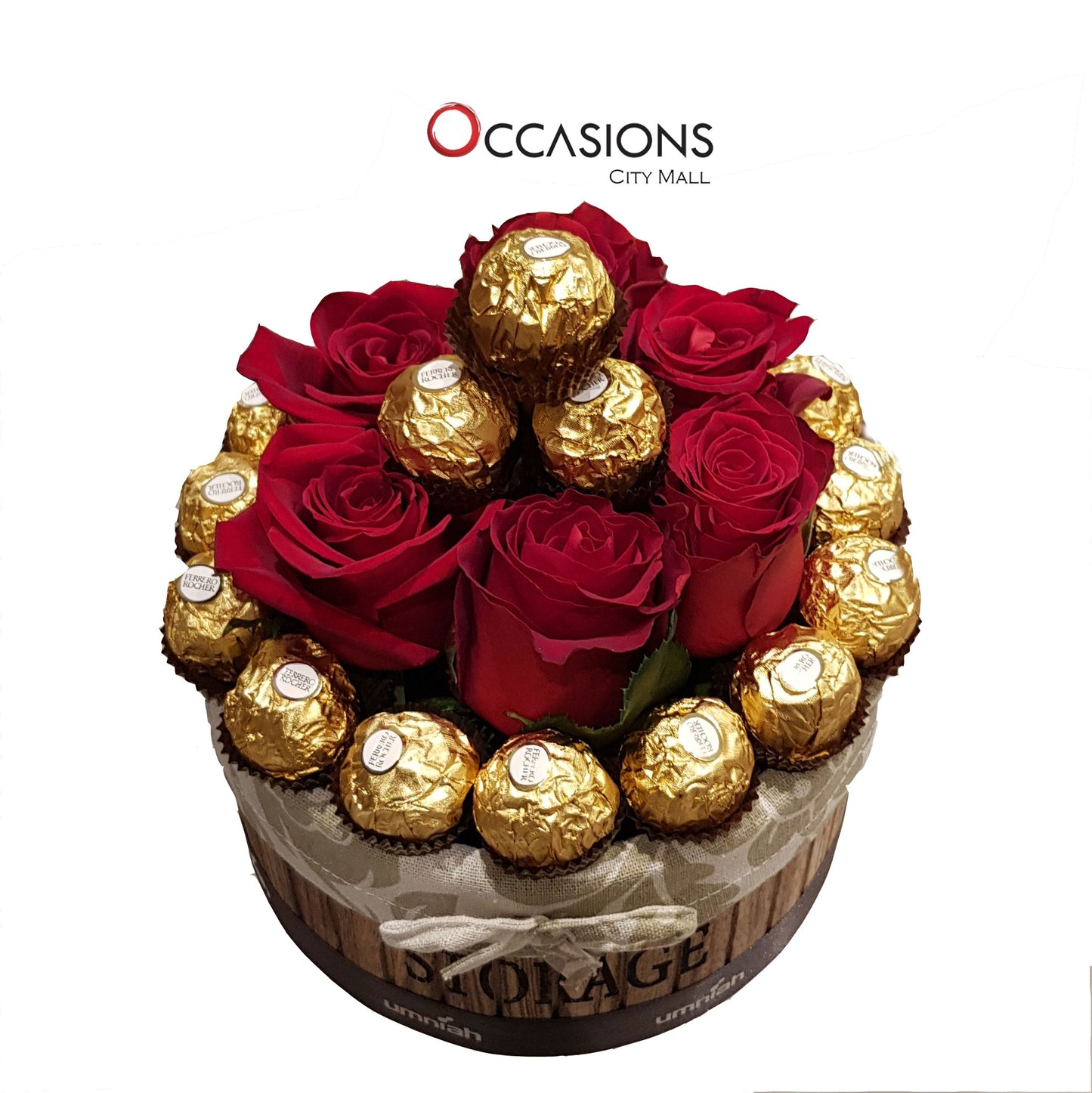Rounded Roses & Chocolate Romance Flowerssend_delivery_Amman_Jordan