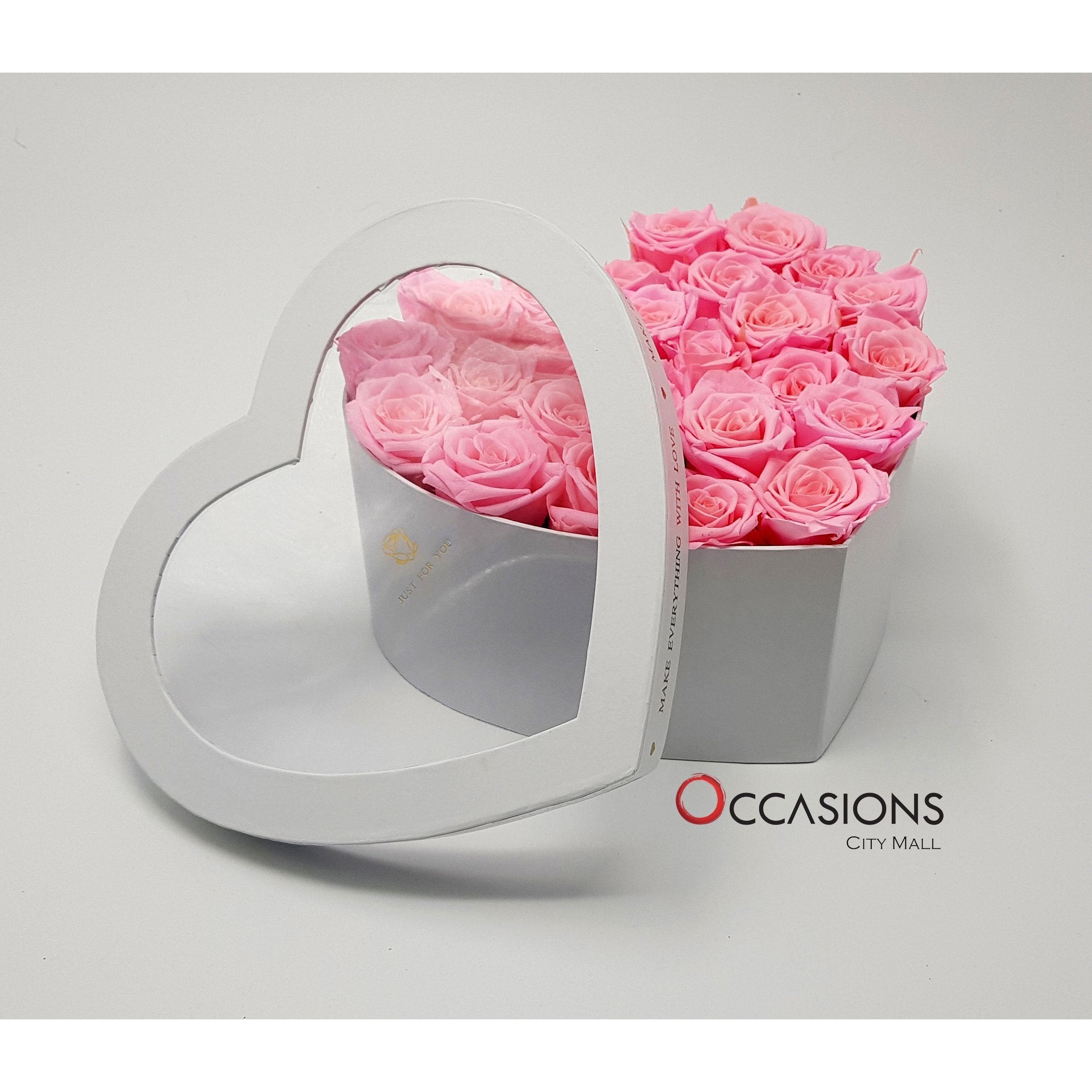 Roses in a box Basket - gift-on-line