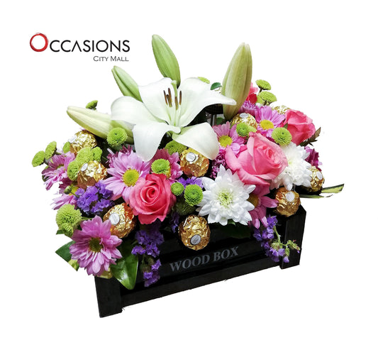 Black Box Flower & Ferrero Flowerssend_delivery_Amman_Jordan