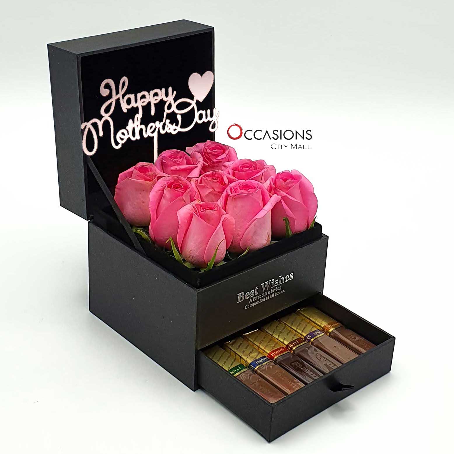 Pink Roses & Chocolate drawer - Small
