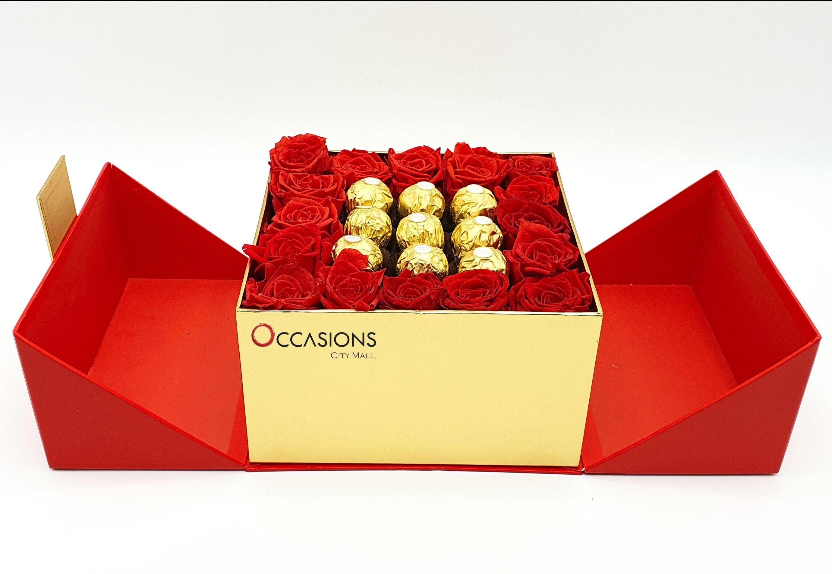 With Love - Red Roses and Ferrero -5