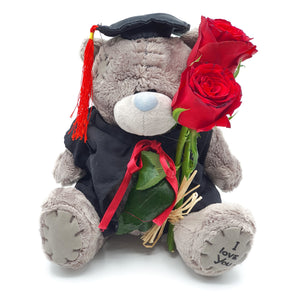 Graduation Teddy & Roses - 20cm