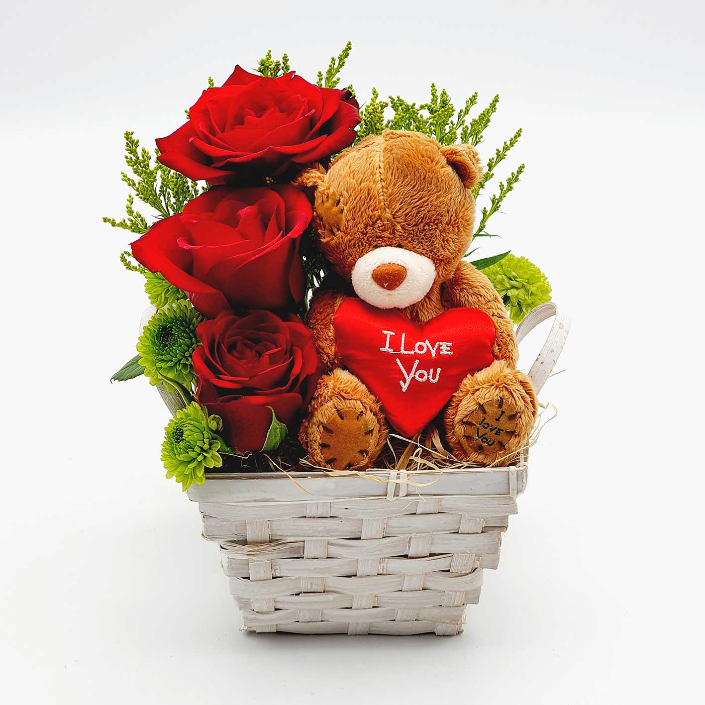 Love You Teddy & Roses