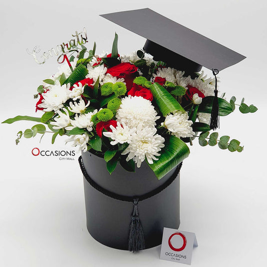 Graduation flower arrangement