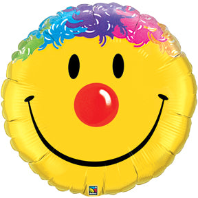 Smiley Face With Hair Balloon - Jumbo size