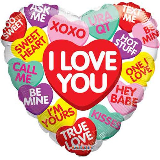 Candy Heart Messages Balloon