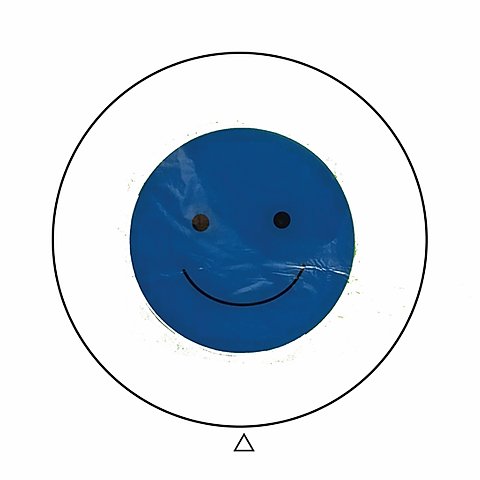 Blue Smiley Face Balloon