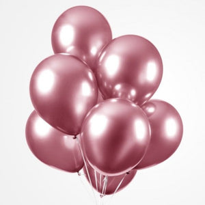 6 Rose Gold Chrome Balloons Balloonssend_delivery_Amman_Jordan