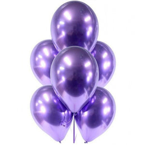 6 Purple Chrome Balloons Balloonssend_delivery_Amman_Jordan