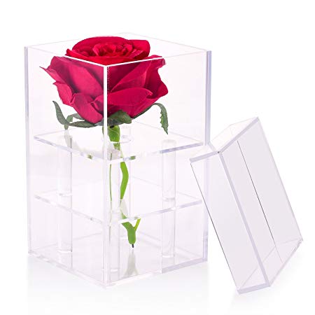 Single Rose in Acrylic box - gift-on-line