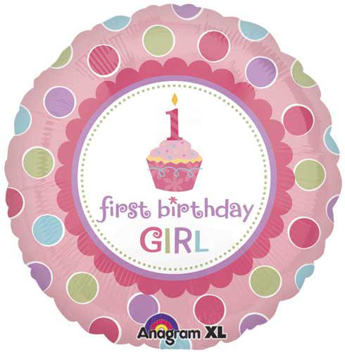 First baby Girl Birthday Balloon
