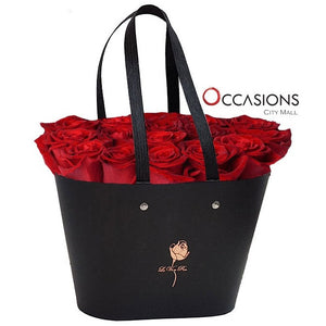 Roses Black Basket Flowerssend_delivery_Amman_Jordan