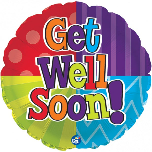 Buy Get Well Soon Colored Balloon with same day delivery in Amman Jordan