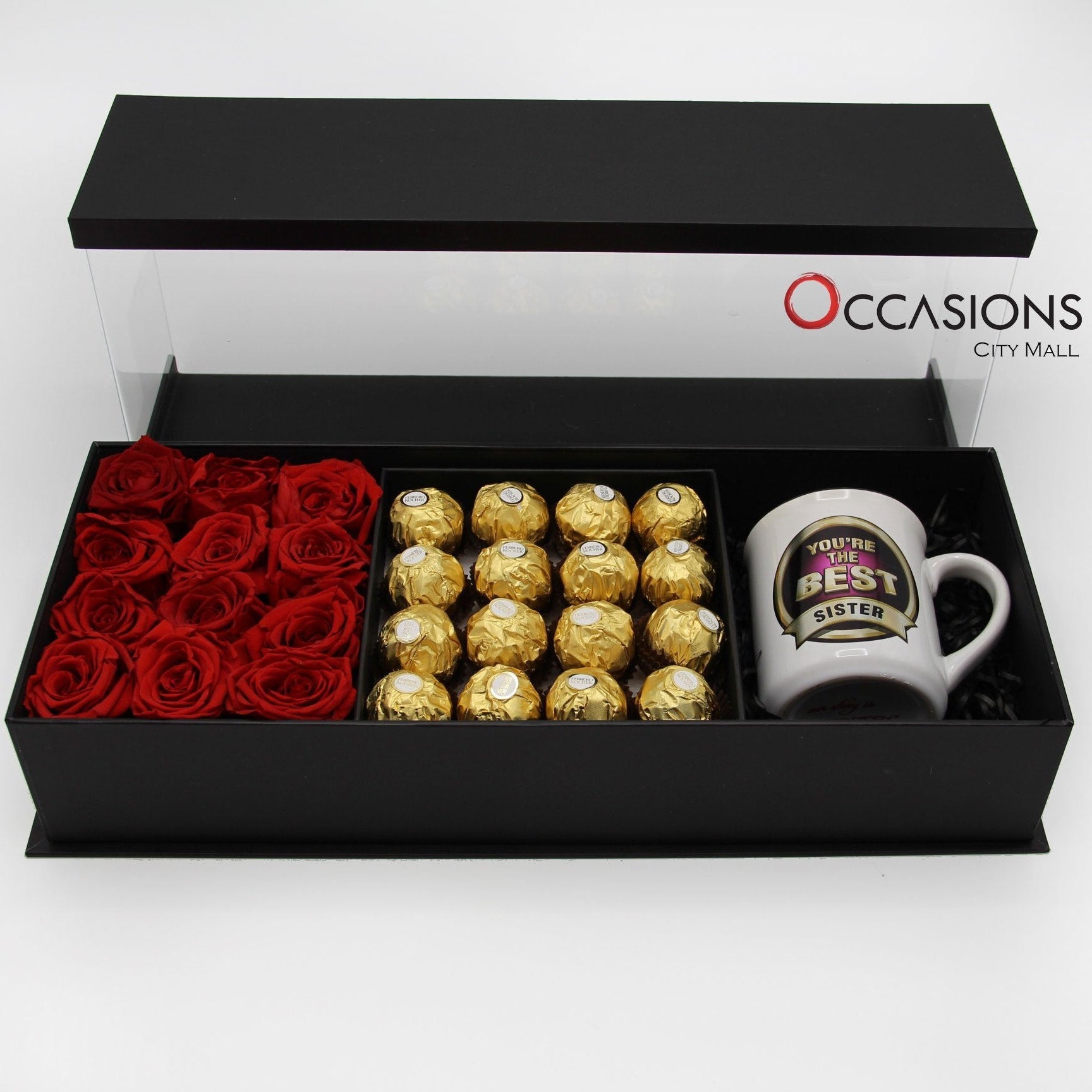 Best Sister Red Roses Special Package Flowerssend_delivery_Amman_Jordan