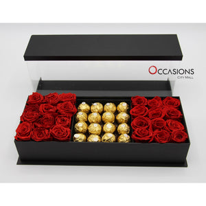 Elegant Acrylic Box Flowerssend_delivery_Amman_Jordan