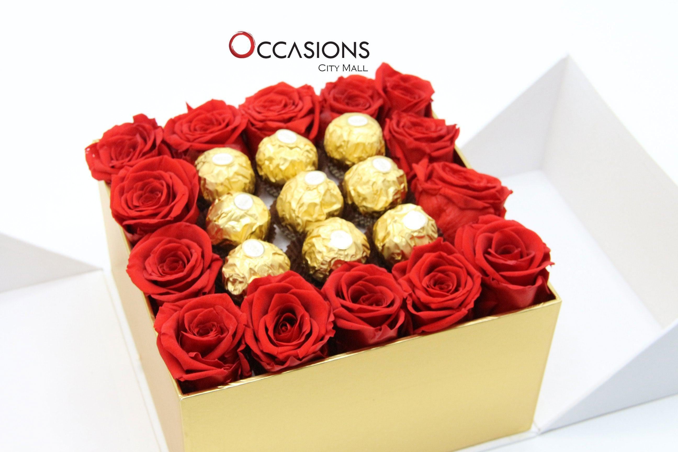 With love roses & ferrero send_delivery_Amman_Jordan