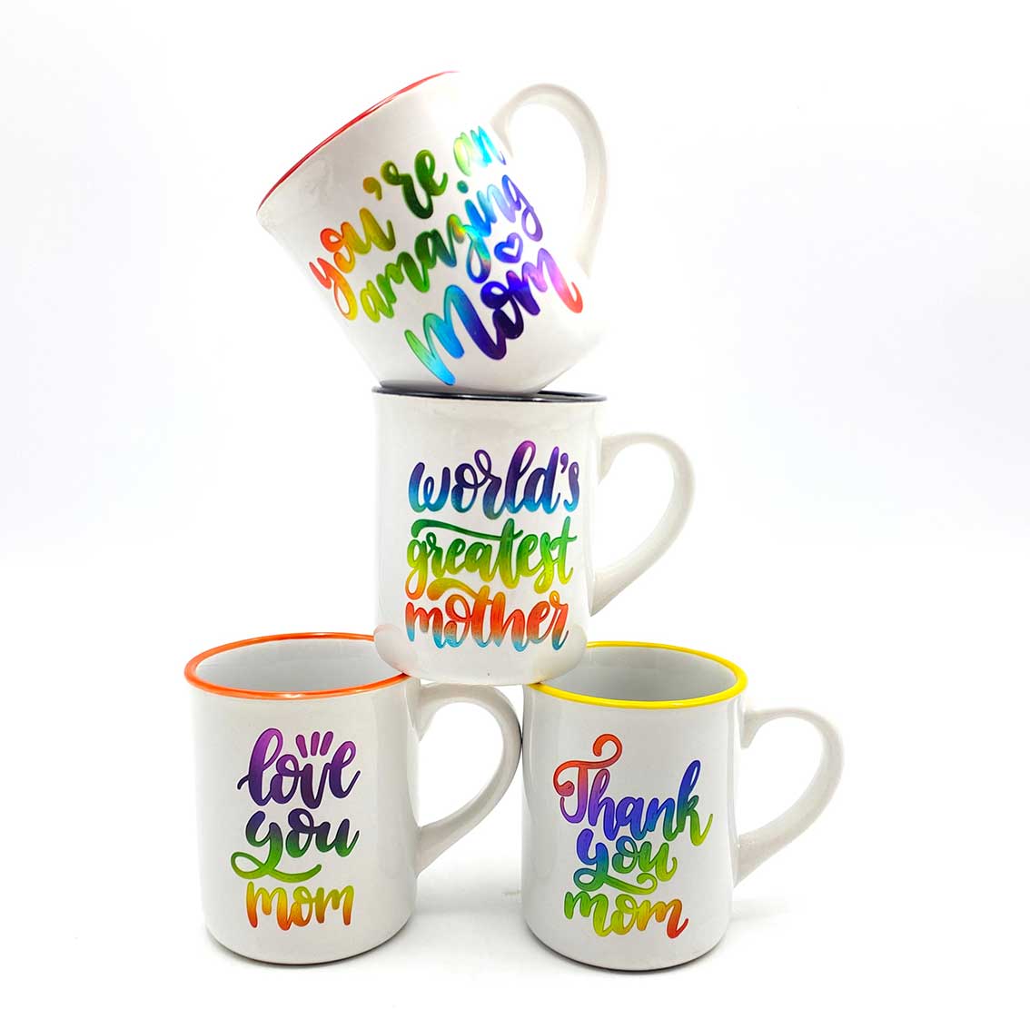 Love You Mom Colored Mug